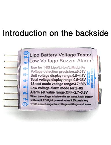 ARCELI RC 1-8s Lipo batterijtester monitor laagspanning alarmtoon spanningsmeter met LED-indicator voor Lipo Life LiMn… - Image 8