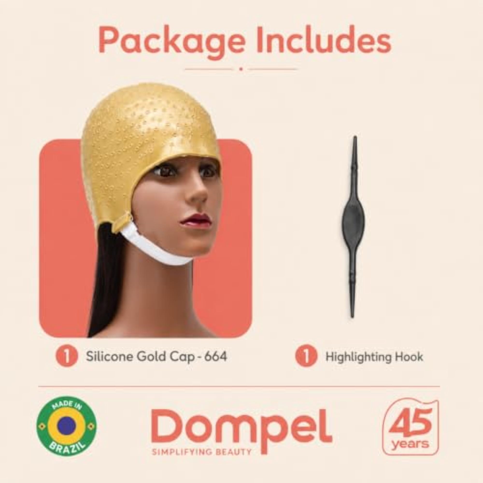 Reusable Professional Silicone Gold Cap for Hair Dyeing