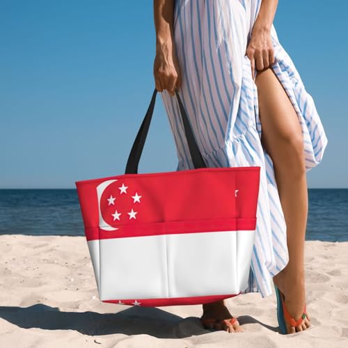 Sac de plage imperméable Singapour, l'accessoire été noir idéal - 6