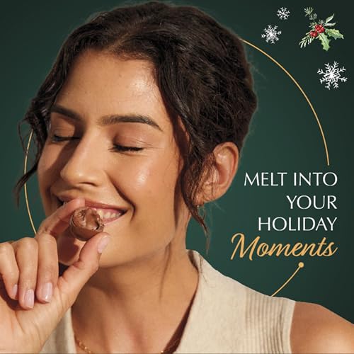 Image of Lindt LINDOR Holiday Assorted Chocolate Candy Truffles with Smooth, Melting Truffle Center, 15.2 oz. Bag