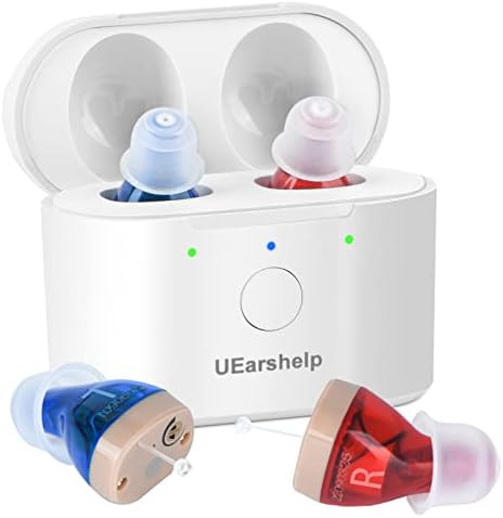 Hearing Aids-rechargeable with noise cancelling 16 chanel Digital Hearing Amplifier,with Charging Box，Ear Hearing Assist Devices，Invisible Personal Sound Hearing Amplifier with Intelligent Noise Reduction