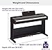 Yamaha Arius Series 88-Key Weighted Action Upright Digital Piano for Beginner and Intermediate Players, Dynamic Response, Grand Piano Sound, 3-pedal Unit, Bench Included, Rosewood YDP105R