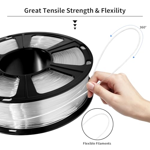 Image of Geeetech Clear PLA Filament 1.75mm, Excellent Transparency, Neatly Wound 3D Printer Filament 1kg(2.2lbs), Transparent PLA Fit Most FDM 3D Printers