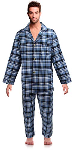 Casual Trends Classical Sleepwear Men’s 100% Cotton Flannel Pajama Set,