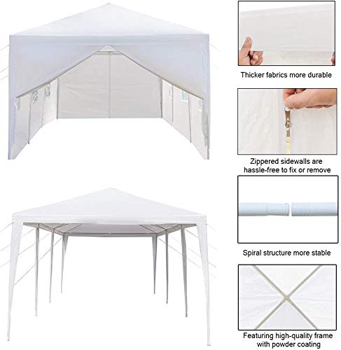 10'X30' Feet Outdoor Gazebo Canopy Tent,Wedding Party Tent With Removable Sidewalls Upgraded Thicken Steel Tube #TOP3