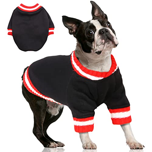 FUAMEY Dog Pullover Sweatshirt，Dog Winter Sweaters Warm Dog Clothes Dog Vest Thick Puppy Pullover Soft Pet Fleece Sweater Cute Doggie Boy Girl Outfi