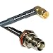 6 feet RG58 SMA Male Angle to TNC Female Bulkhead RF Pigtail Coaxial Cable