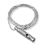 KeyUnity Whistle Emergency Survival,120dB Loud EDC Safety Whistle with Neck Chain and keychain for Boating Outdoor Camping Hiking Backpacking Sports Dog Training（KA56）