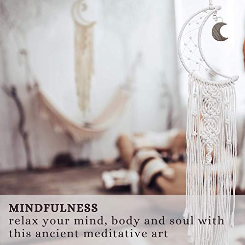 Dreamweaver Crafts Macramé Moon Dreamcatcher Diy Craft Kit – Make Your Own Bohemian Style Home Décor Wall Hanging – Rewarding Art Project For Teens Or Adults #TOP7