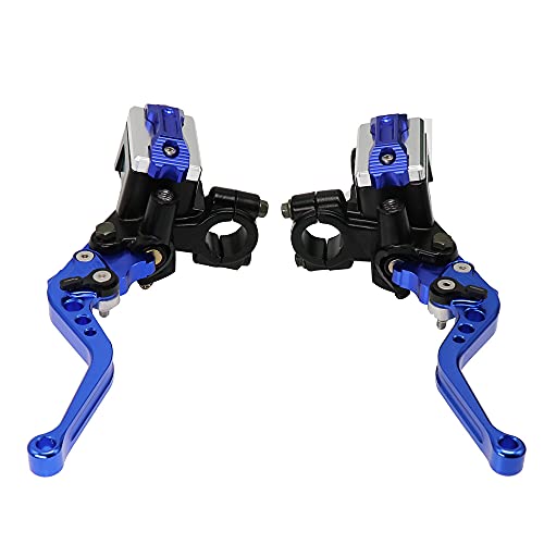 Levier de frein moto bleu et maître-cylindre d'embrayage hydraulique 22mm