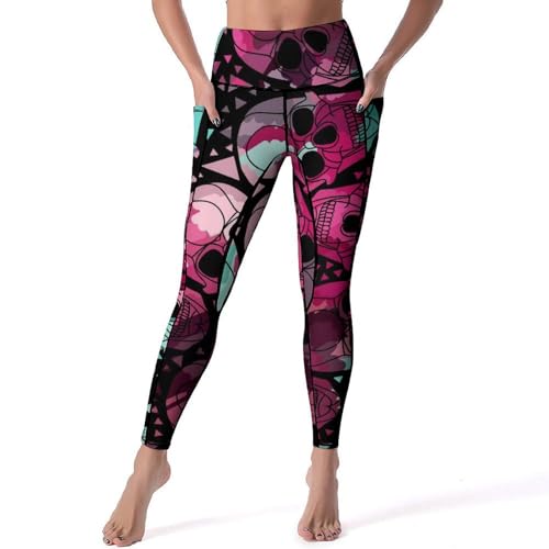 Legging sport violet crâne, du studio de yoga au jogging en plein air