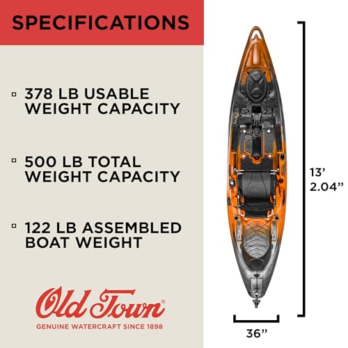 Old Town Sportsman BigWater PDL 132 Pedal Fishing Kayak (Ember Camo)