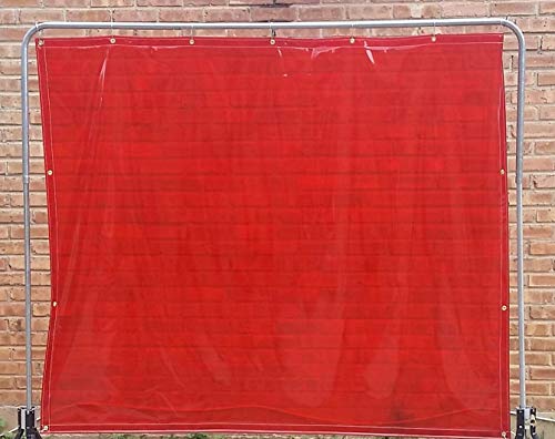 Welding Curtain, 6 ft. W, 4 ft., Red