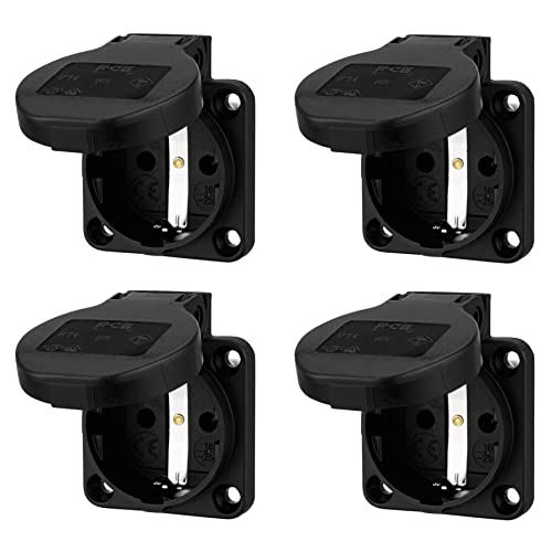 Pack de 4 enchufes empotrados IP54, 50 x 50 mm Cover