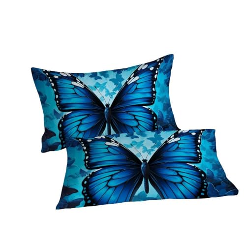 Housse de couette papillon microfibre : protégez votre lit double avec style