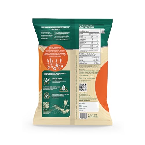 Image of Better Nutrition Biofortified Wheat Atta | High Protein | Rich in Iron & Zinc | No Maida | 100% Natural | Healthy Atta | High Fiber For Digestive Ease | 5kg (Pack of 2)