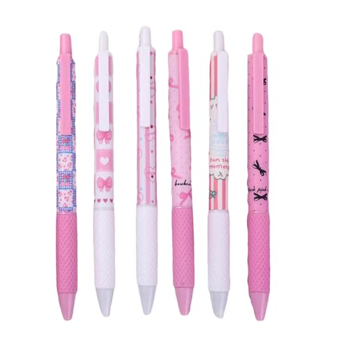6pc Glowing Writing Set Featuring Ribbons and Ergonomic Design Fashionable Writing Instruments