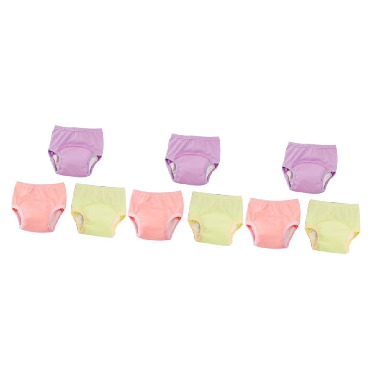 ibasenice 9piezas Pantalones De Entrenamiento Para Bebés Algodón Transpirable y Lavable Cómodo y Absorbente Para Niñas