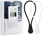 Cable Matters 20-Pack Silicone Magnetic Cable Ties (Magnetic Cord Ties, Magnetic Zip Ties/Cord Organizer) in Black and White