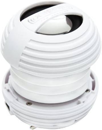 XBOOM Mini Portable Capsule Speaker with Rechargeable Battery and Enhanced Bass+ Resonator - White