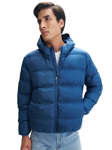 Image of XYXX Unisex Ultra-Warm Puffer Jacket | Heavy Winter Jacket For Men|Solid Long Sleeves Hooded Neck Jacket - Regular Fit | Bomber jackets With Pockets