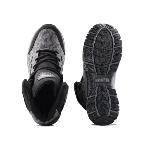 Image of ASIAN Explorer-01 Men's High Ankle Biking Shoes | Rugged Riding Boots with Cushioned Collar, Grip Outsole & Lace-Up Motorcycle Shoes