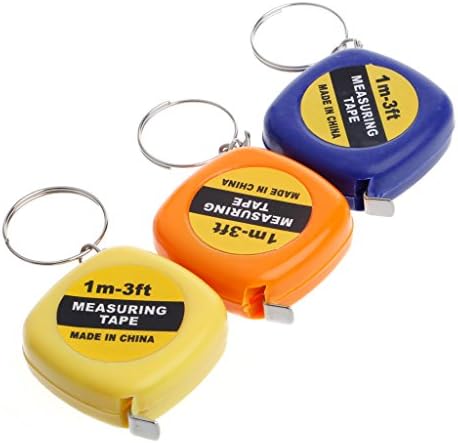 Yziss Easy Retractable Ruler Tape Measure Mini Portable Pull Ruler Keychain 1m/3ft