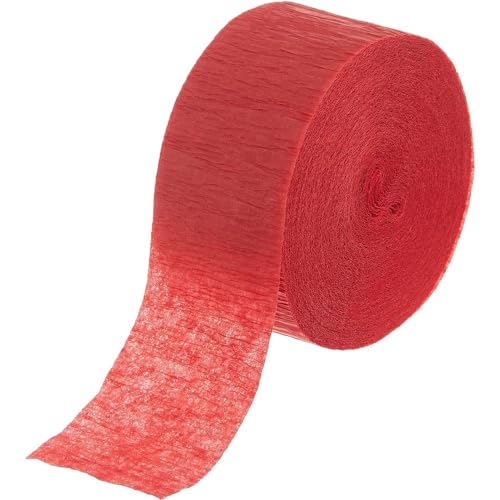 Creative Converting Touch of Color Crepe Paper Streamer Roll, 81-Feet, Classic Red - 0