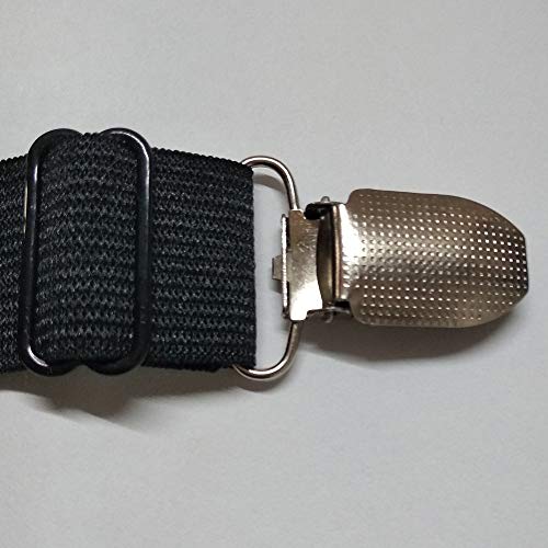 Amlrt Adjustable Bed Sheet Fasteners Suspenders,Long Adjustable Crisscross Sheet Straps,Six Sides Triangle Bed Sheet Clip(Black) #TOP2