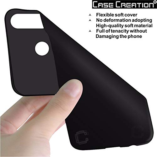 Image of Case Creation for Huawei P30 Lite 2019 Back case, Huawei P30 Lite Slim Flexible Smart Look case with 360 Camera All Angle Protection (Pure Black)