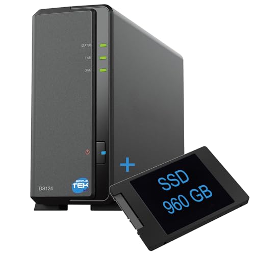 NAS 1 baie avec SSD 960 Go SATA 3.5 pouces et 1 Go RAM Noir Simpletek
