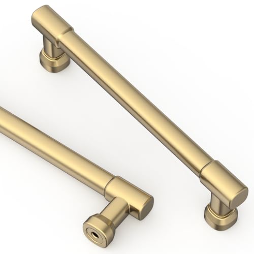 Asidrama 10 Pack 5 Inch(128mm) Champagne Bronze Cabinet Pulls Kitchen