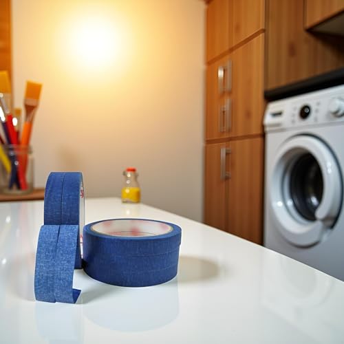 Image of Blue 50M Painters Clean Peel Masking Tape Car Sticker Decor Sticker Adhesive DIY Painting Paper Hardware Accessories Home Appliance Practical and Deft Masking Tape Painting Supplies and Tools Tape