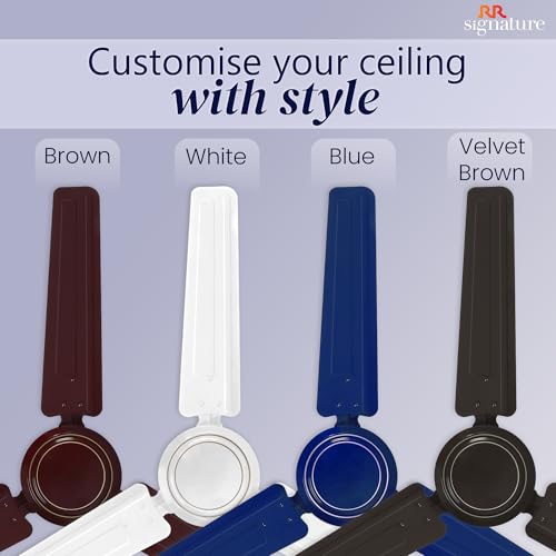 Image of RR Signature MORPHEUS 1200 MM BLDC Ceiling Fan With Remote | 60% Energy Savings | BEE 5 Star Rated Energy Efficiency| 2 Year Warranty [Oxford Blue]