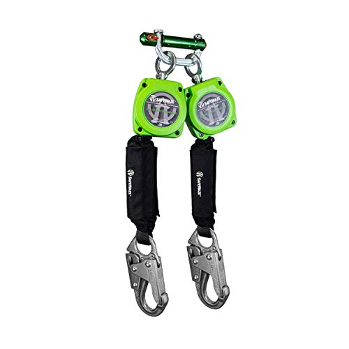 Safewaze 019-5052 6' Web Dual Leg Retractable with Steel Snap Hooks & 9013 BWB