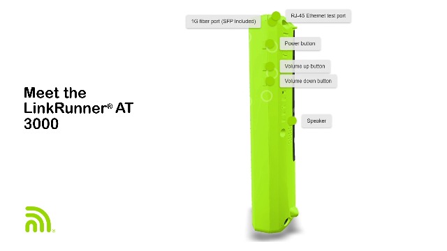 Image of NetAlly LinkRunner AT 3000 Copper and Fiber Network Cable Tester. Fast 8-Step AutoTest Including PoE, Ping, Switch, DHCP, Cable, LANBERT, WiFi connectivity, Link Speed & Duplex up to 10 Gig