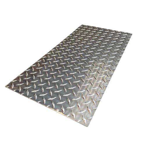 12" x 24" Aluminum .125" Thick Diamond Plate 1/8th Thick Polished 3003 Alloy - Garage, Hobby, Home, Toolshed, Trailer