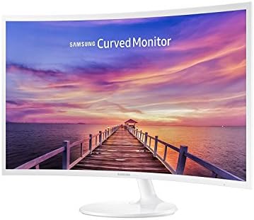 SAMSUNG 32-Inch Widescreen FHD Curved LED Monitor, 1920x1080 Resolution, 16:9 Aspect Ratio, 4ms Response Time, 178 Degrees Viewing Angles, 3,000:1 Static Contrast Ratio, HDMI, Display Port, White