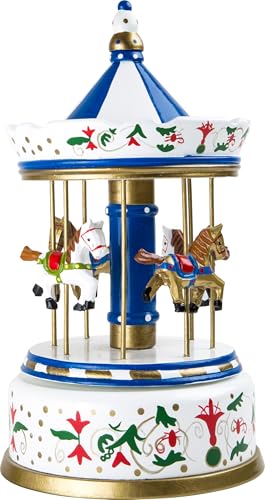 Small Foot Nostalgic Musical Roundabout, Large, Wood, Multi-Colour, 16 x 16 x 28 cm