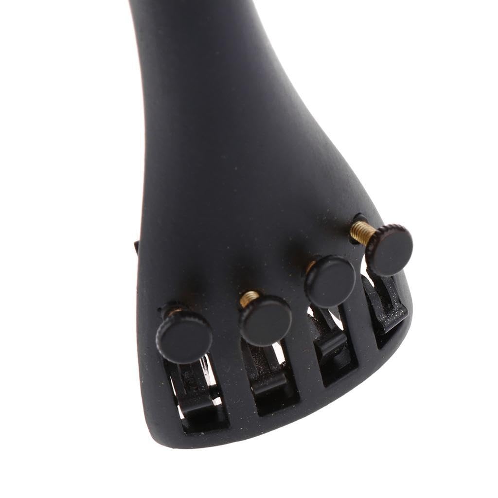 BEALIFE Cordier de violon en alliage, fabrication artisanale d'exception, avec 4 tendeurs fins. Pièces fiables pour violon 1/2. Cordier performant. Tendeurs fins intégrés et, Noir, 45659