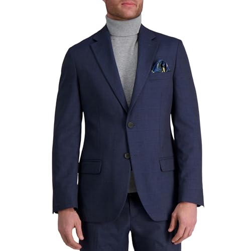 Manteau de sport extensible bleu chiné parfait pour le bureau et les sorties