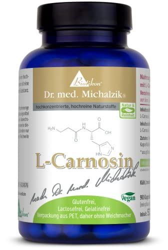 *3+1 AKTION* L-Carnosin - je hochdosierte Kapsel 500mg L-Carnosin - nach Dr. med. Michalzik - Frei von Zusatzstoffen - von BIOTIKON® Cover