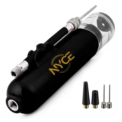 Gonfleur Ballon - Mini Pompe à air - Pompe Velo et Ballon avec Accessoires Aiguille et Cordon de gonflage - avec Aiguille de gonflage - Pompe Ballon -Foot,...