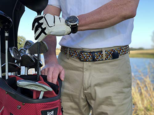 Torino 65509 Italian Mini Strand Woven Stretch Belt Black 35MM3