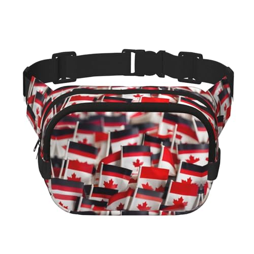 Sac banane femme pour le voyage imprimé drapeau canadien