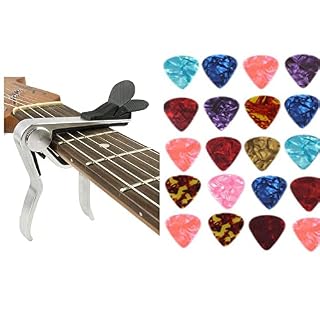EURYTKS Accessoires d'instruments de Musique Déclencheur de capodastre de Guitare électrique Acoustique en Alliage, avec… – Image 3