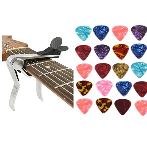 EURYTKS Accessoires d’instruments de Musique Déclencheur de capodastre de Guitare électrique Acoustique en Alliage, avec… - Les Beatles, Paul McCartney, John Lennon, RIngo Starr, George Harrison EURYTKS Accessoires d'instruments de Musique Déclencheur de capodastre de Guitare électrique Acoustique en Alliage, avec… – Image 4