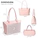 KALIDI Tote Bag for Women Nylon Top-Handle Purse,Shoulder Hobo handBag with Zipper Leisure Foldable Weekend Pink