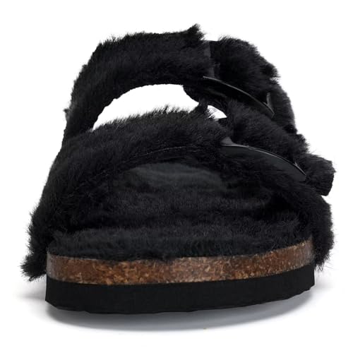 Image of Torotto Kids Sandals Boys Girls Slide Summer Non-slip Cork Glitter Toddler Slippers with Adjustable Straps for Indoor & Outdoor
