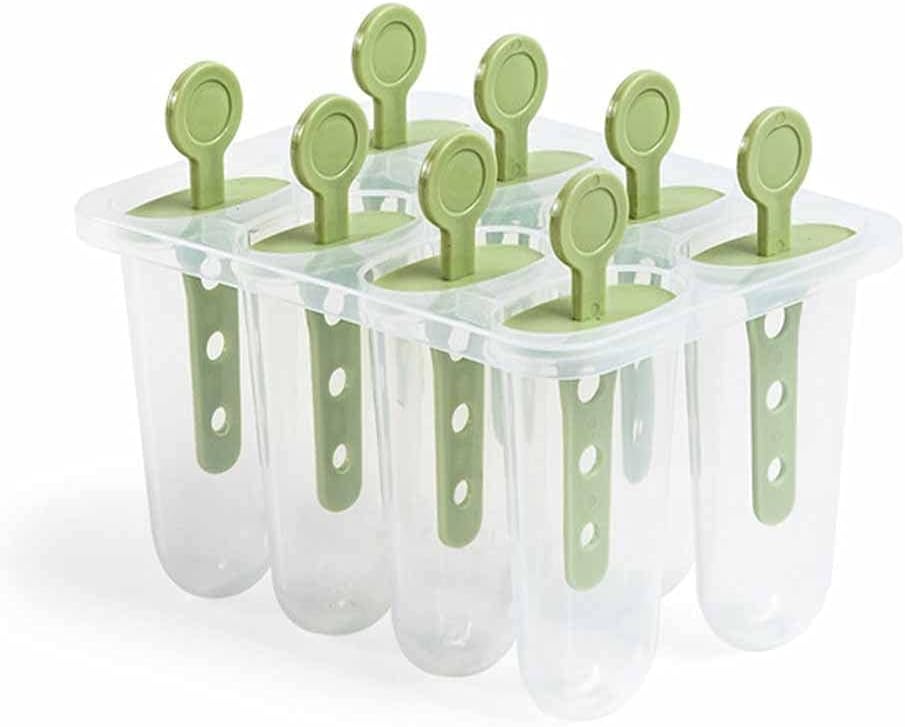 8 Cell Round Shape Accessories Kitchen Tools Food Grade Lolly Mould DIY Ice Cream Maker Popsicle Molds Dessert Molds (Color : B)